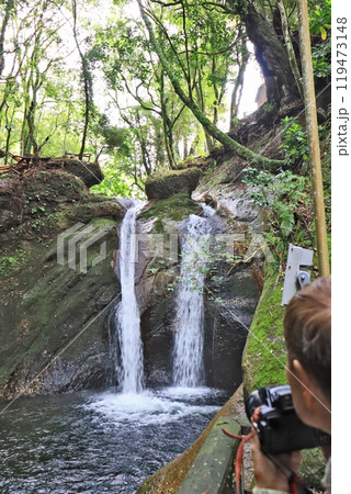 福岡県みやこ町犀川帆柱の蛇淵の滝 119473148