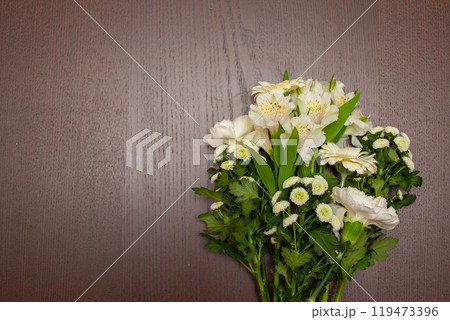 Luxurious baroque bouquet. Beautiful garden flowers, leaves and butterfly on black background. Pink and white peonies, roses, tulips. Luxury design. Vintage illustration. Floral decoration 119473396