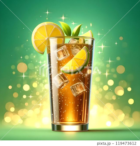 Long Island iced tea glass 119473612