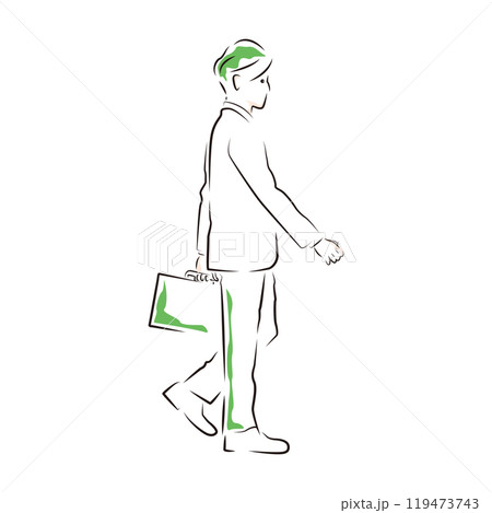 ビジネス｜歩くビジネスマン 119473743