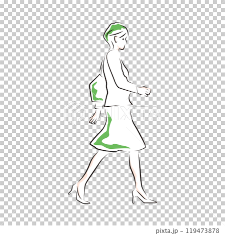 ビジネス｜歩くビジネスウーマン 119473878