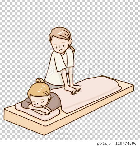 Illustration of a woman receiving treatment 119474396