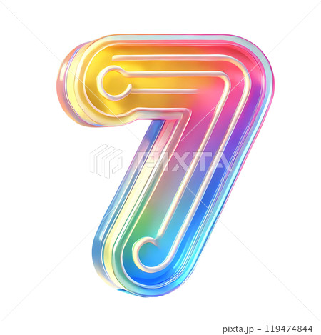 3d number seven 119474844
