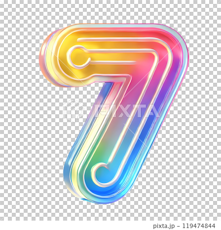3d number seven 119474844
