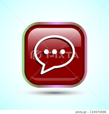Chat icon design illustration, Message sign symbol for apps and websites, Button Design 119474896