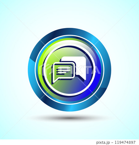 Chat icon design illustration, Message sign symbol for apps and websites, Button Design 119474897