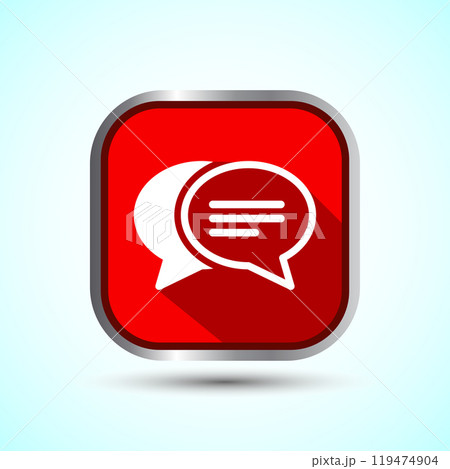 Chat icon design illustration, Message sign symbol for apps and websites, Button Design Chat icon design illustration, Message sign symbol for apps and websites, Button Design 119474904
