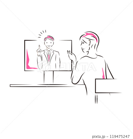 ビジネス|リモート会議で打ち合わせ ビジネス|リモート会議で打ち合わせ 119475247