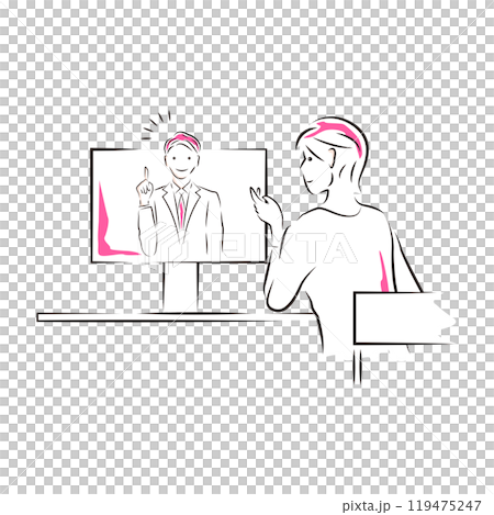 ビジネス|リモート会議で打ち合わせ ビジネス|リモート会議で打ち合わせ 119475247