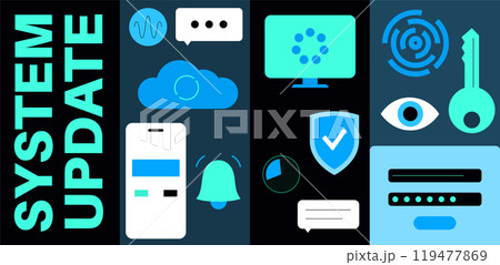 System update concept System update concept 119477869