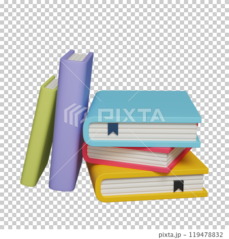 several stacked books 3D graphic several stacked books 3D graphic 119478832