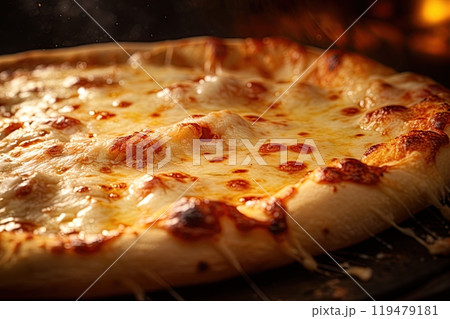 Pizza with melting cheese. Generative Ai Pizza with melting cheese. Generative Ai 119479181