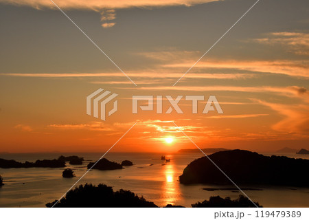 九十九島の夕景 九十九島の夕景 119479389