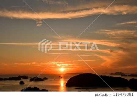 九十九島の夕景 九十九島の夕景 119479391