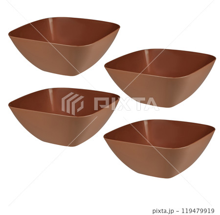 empty plastic bowl isolated on white background. Set of plastic bowls set empty plastic bowl isolated on white background. Set of plastic bowls set 119479919