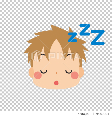 眠る可愛い小さな男の子の絵文字イラスト アイコン 顔 表情 白背景 ベクター 眠る可愛い小さな男の子の絵文字イラスト アイコン 顔 表情 白背景 ベクター 119480004