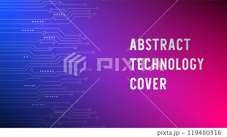 Abstract Technology Circuit Board with Gradient Background and Text Space 119480316