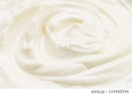Closeup of yogurt or cream swirl Closeup of yogurt or cream swirl 119480594