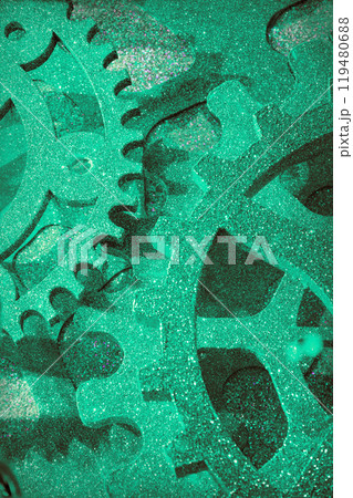 Abstract golden shiny clockwork background 119480688