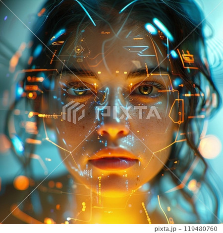 AI 近未来 サイバー  デジタル空間 119480760