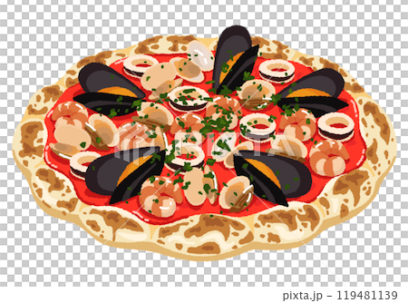 佩斯卡托披薩的插圖 119481139