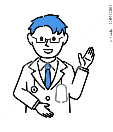 白衣を着た説明する医者 白衣を着た説明する医者 119482063