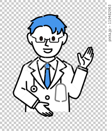 身穿白大褂的醫生正在解釋 119482063