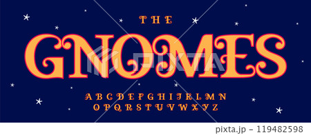 Fairy alphabet, playful holiday swirls letters, magical festive font for Festive Christmas logo, enchanting headline. Flourishes opulent curls typeface for artistic holiday typography. Vector typeset Fairy alphabet, playful holiday swirls letters, magical festive font for Festive Christmas logo, enchanting headline. Flourishes opulent curls typeface for artistic holiday typography. Vector typeset 119482598
