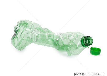 Used plastic bottle on white bacground 119483308