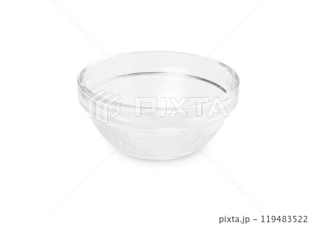 Transparent glass bowl isolated Transparent glass bowl isolated 119483522