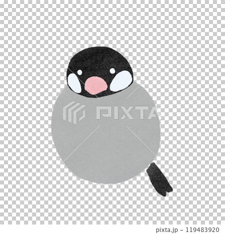 スタンプ風文鳥のイラスト 119483920