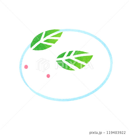 ハンコ風の雪うさぎのイラスト 119483922