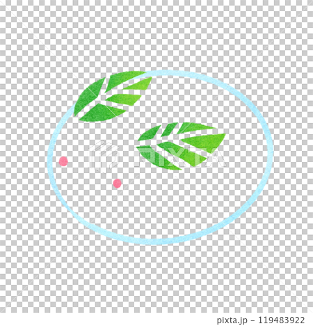 ハンコ風の雪うさぎのイラスト 119483922