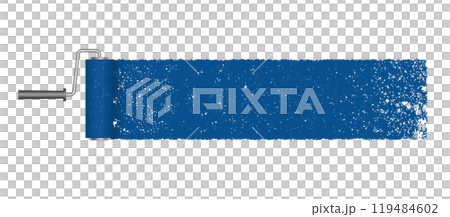 ペイントローラーで塗った青い背景イラスト ペイントローラーで塗った青い背景イラスト 119484602