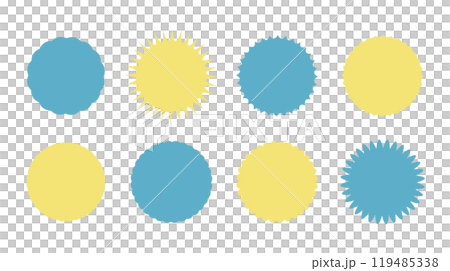 之字形/鋸齒狀材料套裝藍色黃色套裝銷售貼紙，套裝 119485338