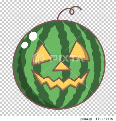 スイカのジャックオランタン 119485410
