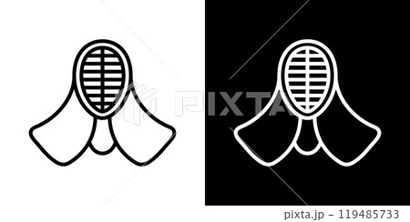 剣道着のシンプルなラインアイコン 119485733