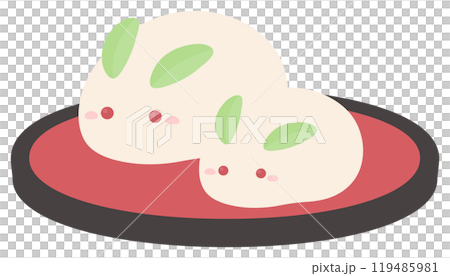 かわいい雪うさぎのベクターイラスト かわいい雪うさぎのベクターイラスト 119485981