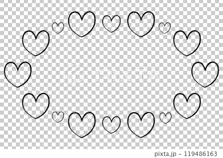 Heart frame illustration with brush strokes Heart frame illustration with brush strokes 119486163