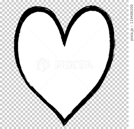 用畫筆觸碰繪製心形標記的線條圖 119486200