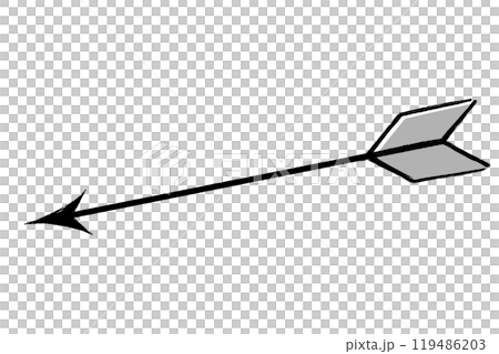 筆タッチの矢のイラスト 筆タッチの矢のイラスト 119486203