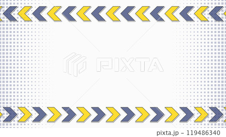 上下に矢じるしが流れるイラスト　白背景 119486340