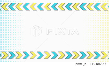 上下に矢じるしが流れるイラスト　白背景 119486343