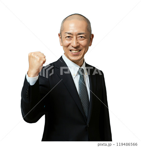 ガッツポーズをするサラリーマン ガッツポーズをするサラリーマン 119486566