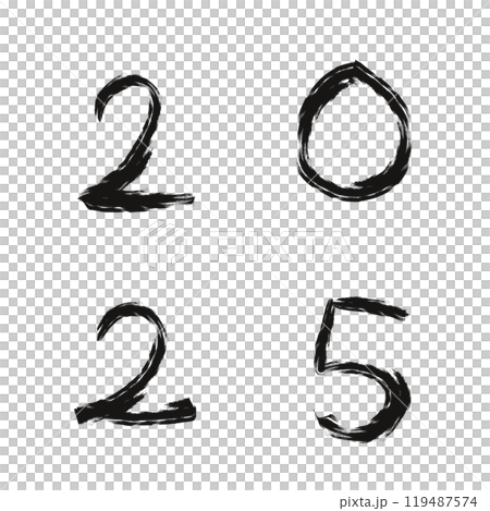 僅用手寫墨水繪製的數字 2 僅用手寫墨水繪製的數字 2 119487574