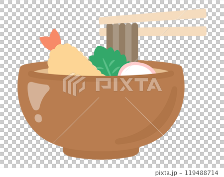 Cute New Year's Eve soba vector illustration 07 119488714