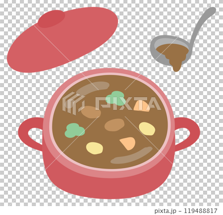 ビーフシチューのベクターイラスト02 ビーフシチューのベクターイラスト02 119488817