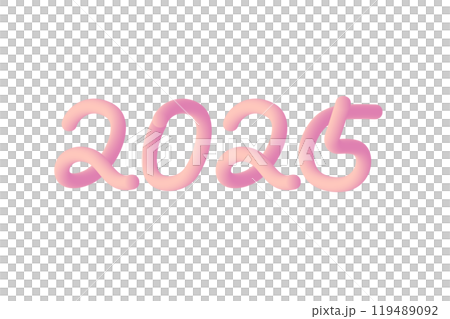 立体的でかわいいピンク色の2025 119489092