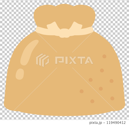 帶有有關東煮成分的年糕袋的向量圖解 119490412