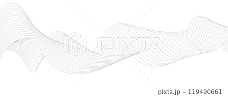 Abstract pattern of smooth wavy lines. A template for packaging design, musical illustration, technology and creative ideas Abstract pattern of smooth wavy lines. A template for packaging design, musical illustration, technology and creative ideas 119490661